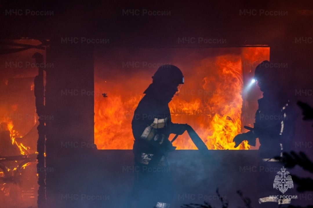 Пожар в городе Рубцовске