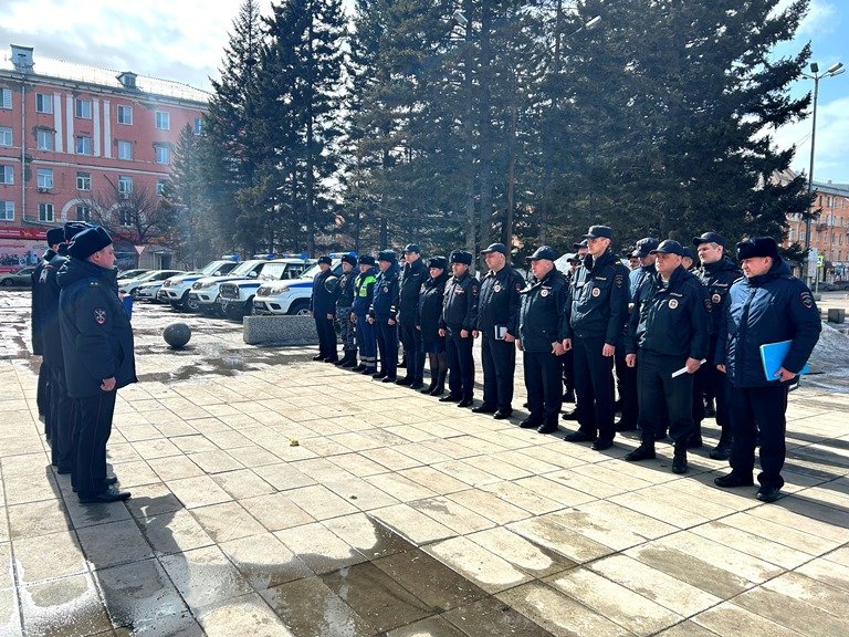 В Рубцовске прошел общегородской развод нарядов полиции