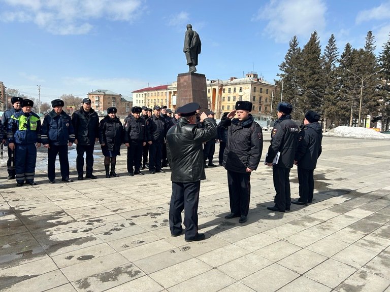 В Рубцовске прошел общегородской развод нарядов полиции